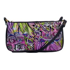 Abstract Intarsio Shoulder Clutch Bag by kaleidomarblingart