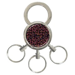 Mixed Colors Flowers Motif Pattern 3-ring Key Chain by dflcprintsclothing