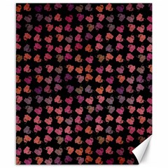 Mixed Colors Flowers Motif Pattern Canvas 8  X 10  by dflcprintsclothing