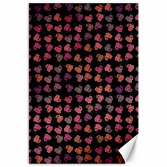 Mixed Colors Flowers Motif Pattern Canvas 12  X 18 