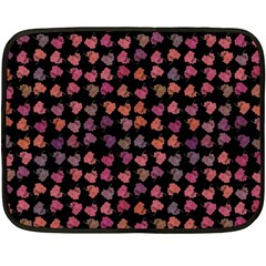 Mixed Colors Flowers Motif Pattern Fleece Blanket (mini) by dflcprintsclothing