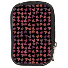 Mixed Colors Flowers Motif Pattern Compact Camera Leather Case by dflcprintsclothing