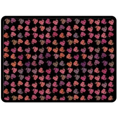 Mixed Colors Flowers Motif Pattern One Side Fleece Blanket (large) by dflcprintsclothing