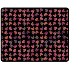 Mixed Colors Flowers Motif Pattern One Side Fleece Blanket (medium) by dflcprintsclothing