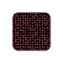 Mixed Colors Flowers Motif Pattern Rubber Coaster (square)