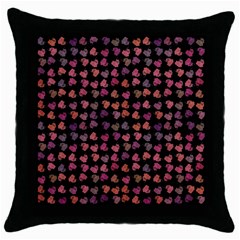 Mixed Colors Flowers Motif Pattern Throw Pillow Case (black) by dflcprintsclothing