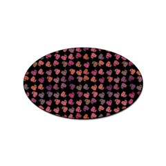 Mixed Colors Flowers Motif Pattern Sticker Oval (10 Pack) by dflcprintsclothing