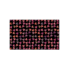 Mixed Colors Flowers Motif Pattern Sticker Rectangular (10 Pack)