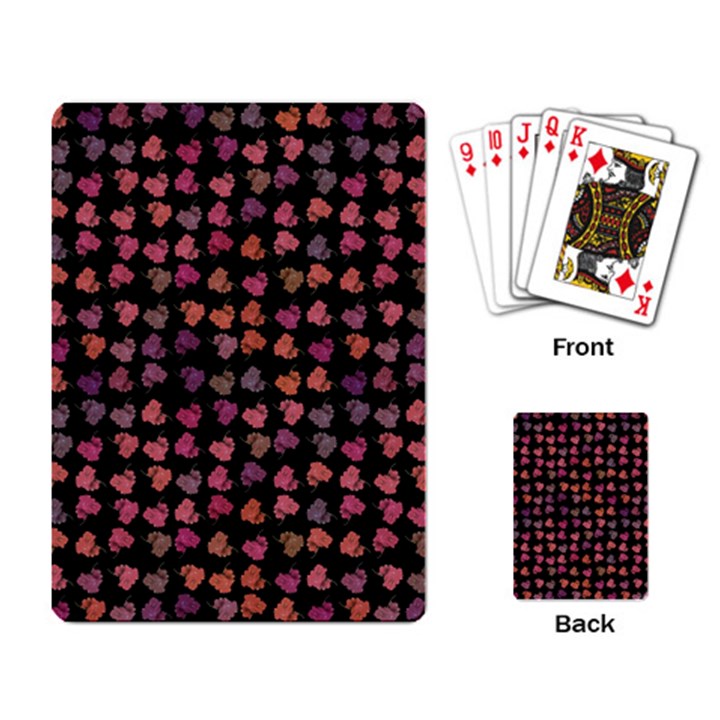 Mixed Colors Flowers Motif Pattern Playing Cards Single Design (Rectangle)