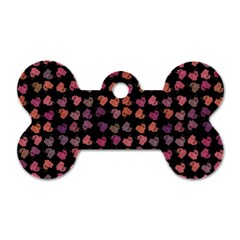 Mixed Colors Flowers Motif Pattern Dog Tag Bone (two Sides) by dflcprintsclothing