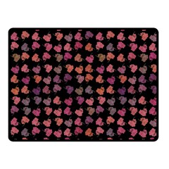 Mixed Colors Flowers Motif Pattern One Side Fleece Blanket (small)