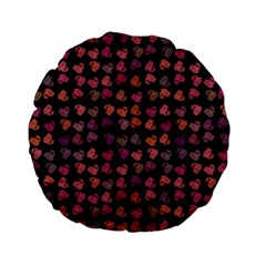 Mixed Colors Flowers Motif Pattern Standard 15  Premium Round Cushions by dflcprintsclothing