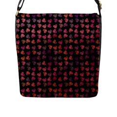 Mixed Colors Flowers Motif Pattern Flap Closure Messenger Bag (l) by dflcprintsclothing