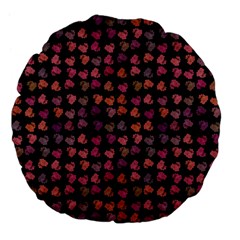 Mixed Colors Flowers Motif Pattern Large 18  Premium Flano Round Cushions by dflcprintsclothing