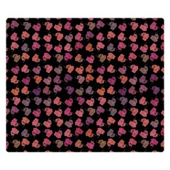 Mixed Colors Flowers Motif Pattern Premium Plush Fleece Blanket (small) by dflcprintsclothing