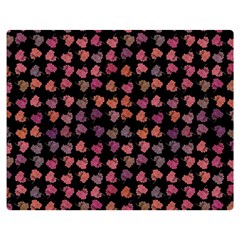 Mixed Colors Flowers Motif Pattern One Side Premium Plush Fleece Blanket (medium) by dflcprintsclothing