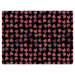 Mixed Colors Flowers Motif Pattern One Side Premium Plush Fleece Blanket (extra Small) by dflcprintsclothing