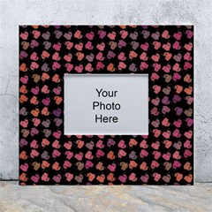 Mixed Colors Flowers Motif Pattern White Wall Photo Frame 5  X 7  by dflcprintsclothing