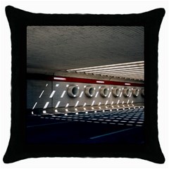 Patterned Tunnels On The Concrete Wall Throw Pillow Case (black) by artworkshop