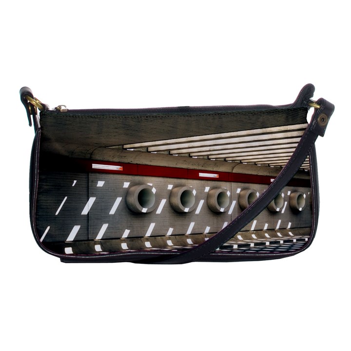 Patterned tunnels on the concrete wall Shoulder Clutch Bag