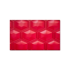 Red Textured Wall Sticker Rectangular (10 Pack) by artworkshop