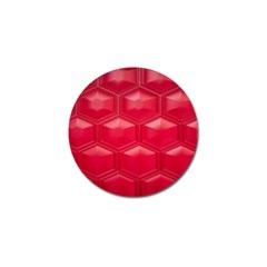 Red Textured Wall Golf Ball Marker by artworkshop