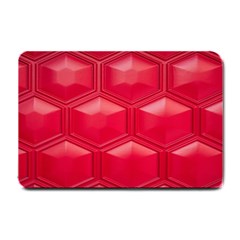 Red Textured Wall Small Doormat by artworkshop