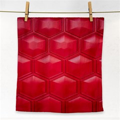 Red Textured Wall Face Towel by artworkshop