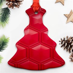 Red Textured Wall Ornament (christmas Tree)  by artworkshop