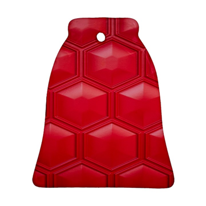 Red Textured Wall Bell Ornament (Two Sides)