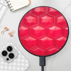 Red Textured Wall Wireless Fast Charger(black) by artworkshop