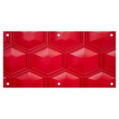 Red Textured Wall Banner And Sign 6  X 3  by artworkshop