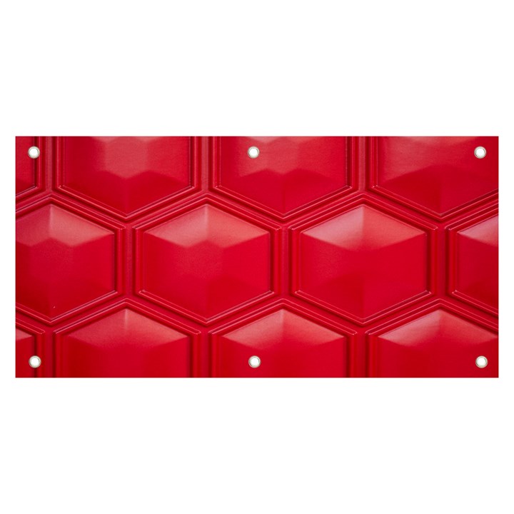 Red Textured Wall Banner and Sign 6  x 3 