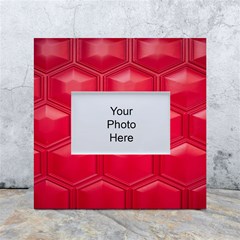 Red Textured Wall White Box Photo Frame 4  X 6 