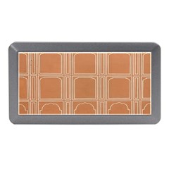 Person Stands By Tall Orange Wall And Looks- Up Memory Card Reader (mini) by artworkshop