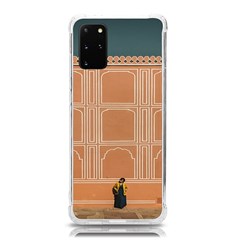 Person Stands By Tall Orange Wall And Looks- Up Samsung Galaxy S20plus 6 7 Inch Tpu Uv Case by artworkshop