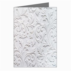 Plaster Background Floral Pattern Greeting Cards (pkg Of 8) by artworkshop