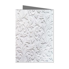 Plaster Background Floral Pattern Mini Greeting Cards (pkg Of 8) by artworkshop