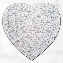 Plaster Background Floral Pattern Jigsaw Puzzle (heart) by artworkshop