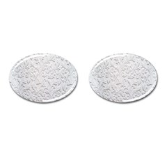 Plaster Background Floral Pattern Cufflinks (oval)