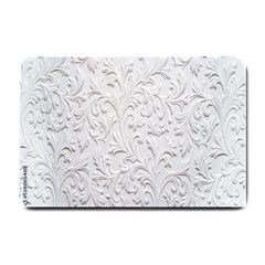 Plaster Background Floral Pattern Small Doormat by artworkshop