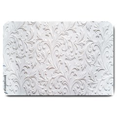 Plaster Background Floral Pattern Large Doormat by artworkshop