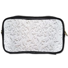 Plaster Background Floral Pattern Toiletries Bag (one Side) by artworkshop