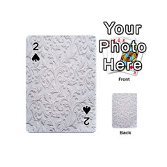 Plaster Background Floral Pattern Playing Cards 54 Designs (mini)