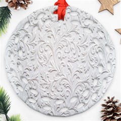 Plaster Background Floral Pattern Ornament (round Filigree) by artworkshop