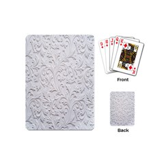 Plaster Background Floral Pattern Playing Cards Single Design (mini) by artworkshop