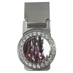 Purple Flower Pattern Money Clips (cz)  by artworkshop