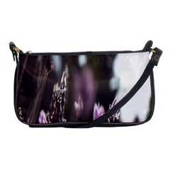 Purple Flower Pattern Shoulder Clutch Bag by artworkshop