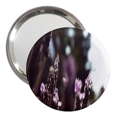 Purple Flower Pattern 3  Handbag Mirrors by artworkshop