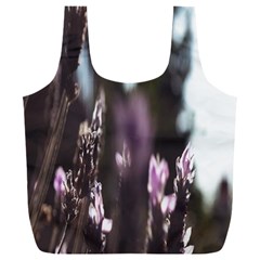 Purple Flower Pattern Full Print Recycle Bag (xxl) by artworkshop